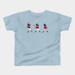 8-Bit Baseball Batter- Atlanta Kids T-Shirt